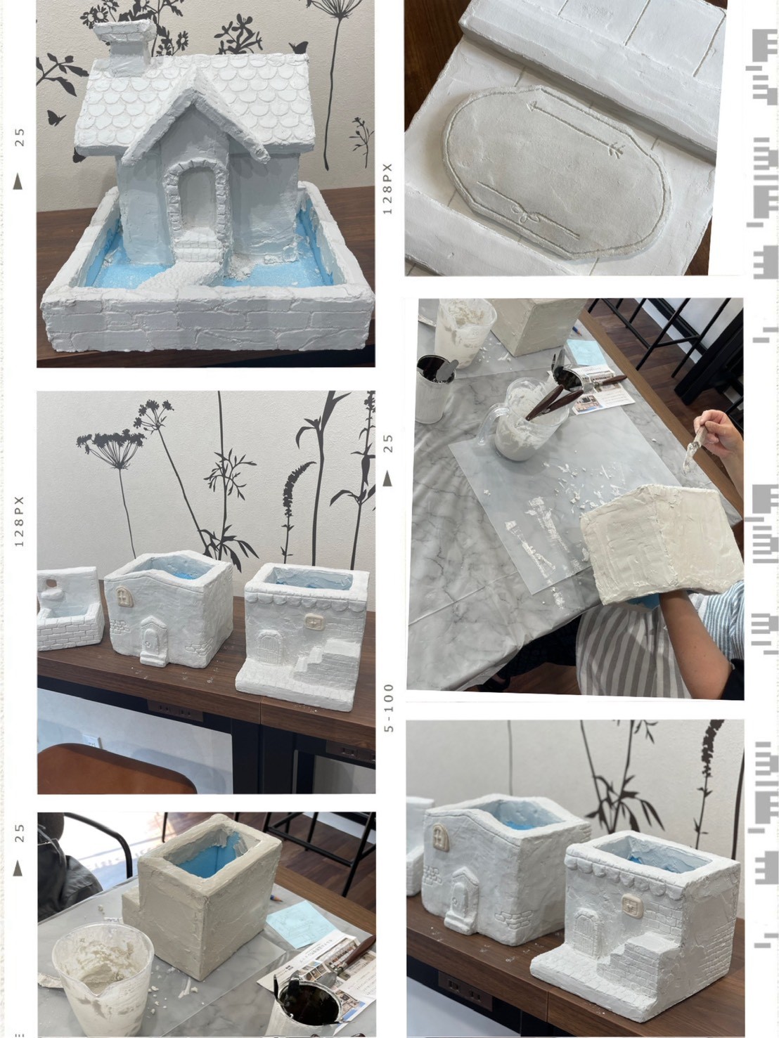 モルタルデコ制作風景