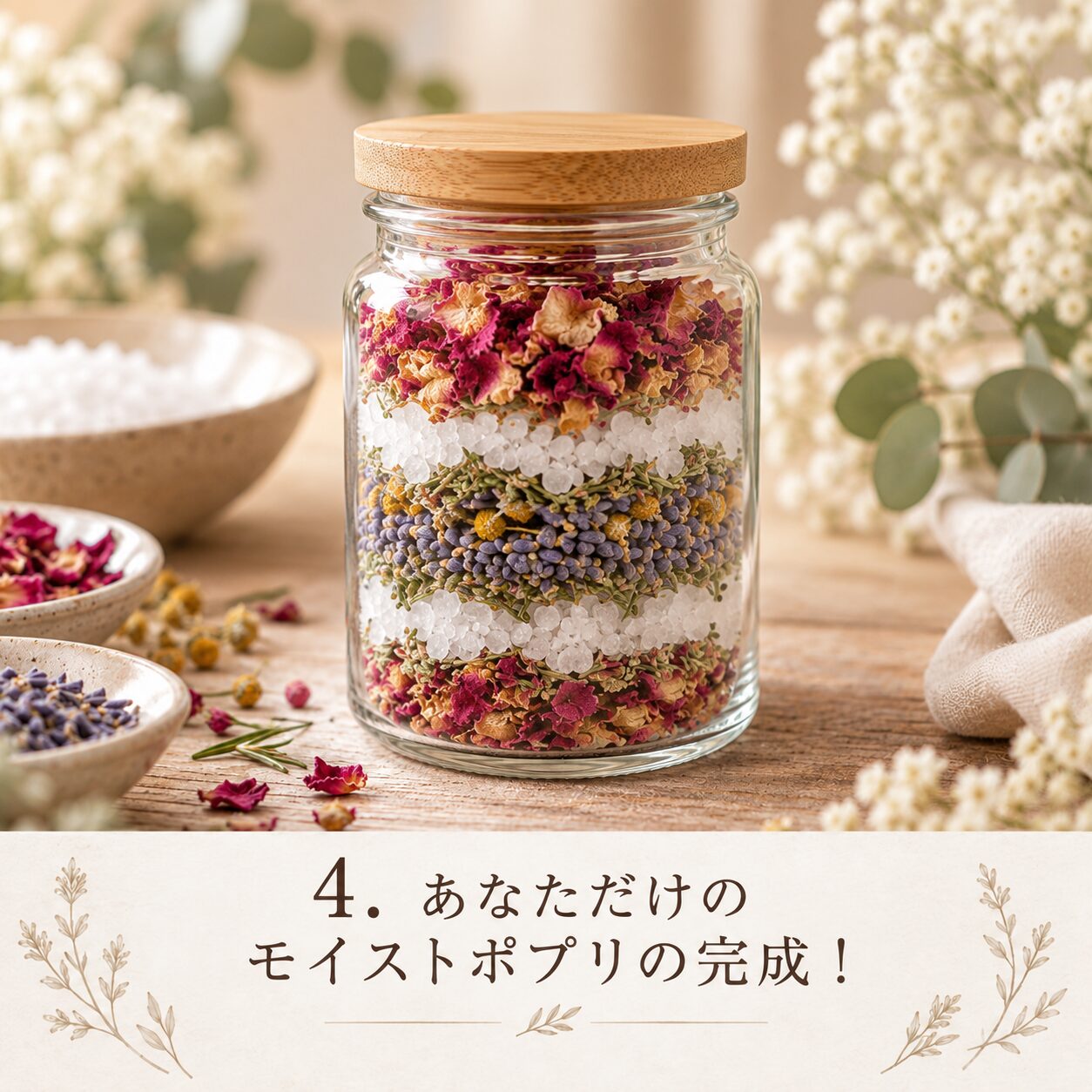 STEP4 モイストポプリ完成